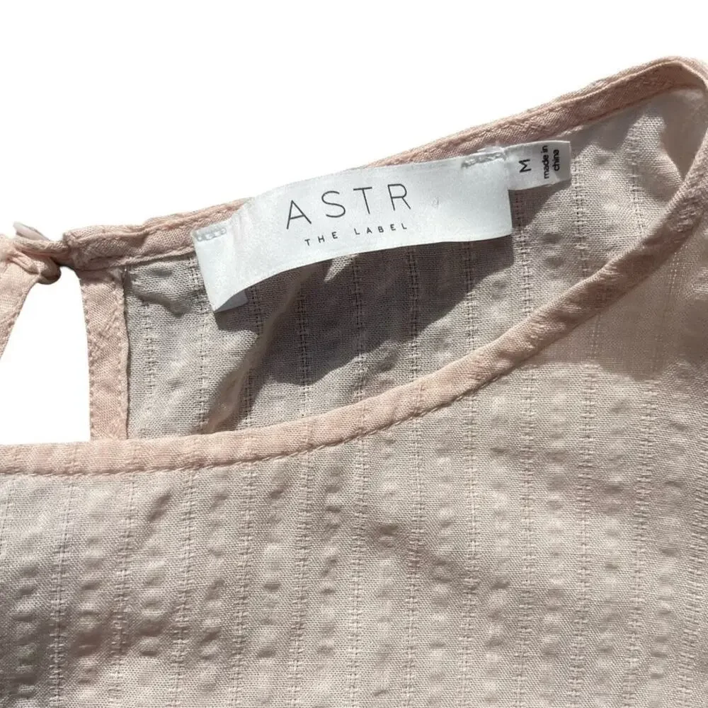 ASTR the Label Blush Pink Ruffle Bell Sleeve Faux Wrap Mini Dress - Size Medium - Picture 7 of 12